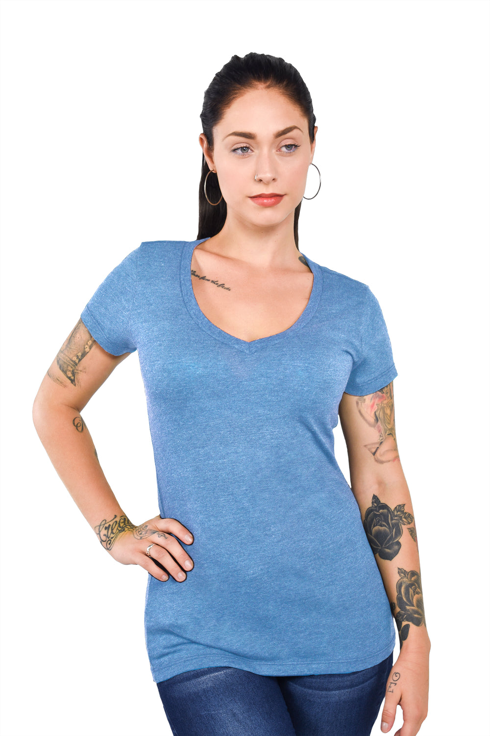 Triblend Modest V-Neck