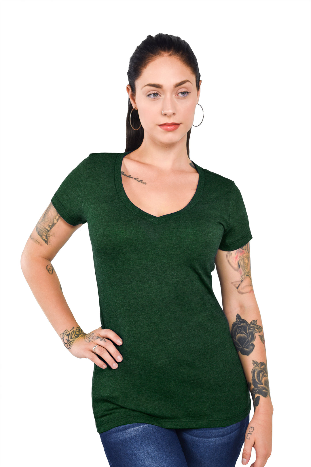 Triblend Modest V-Neck