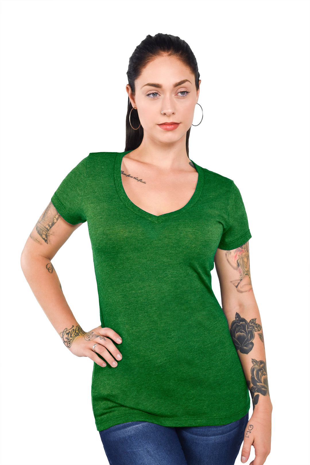 Triblend Modest V-Neck