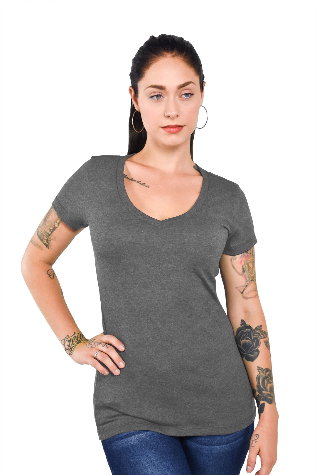 Triblend Modest V-Neck