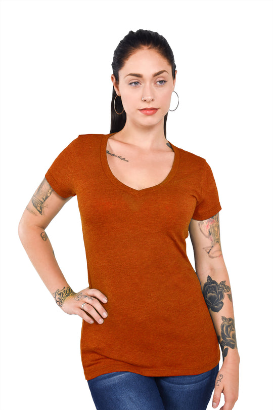 Triblend Modest V-Neck