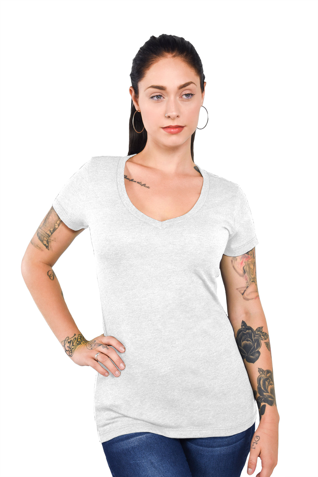 Triblend Modest V-Neck