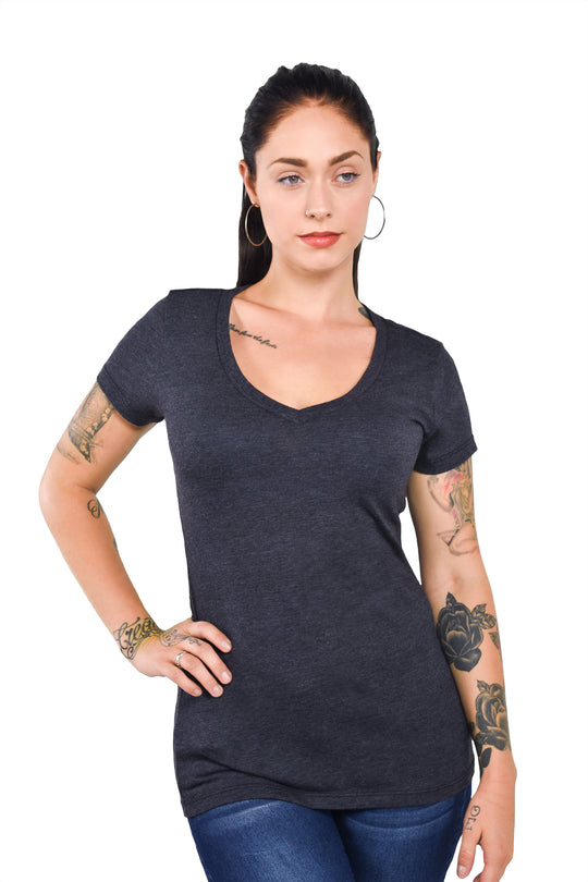 Triblend Modest V-Neck